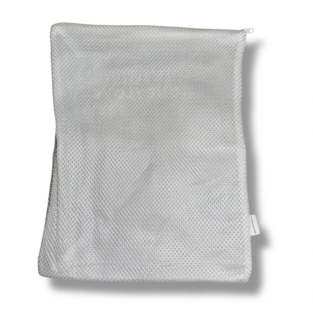HONEYLOVE‎ White Mesh Laundry Bag Zipper Pouch Travel Organizer Wash Bag